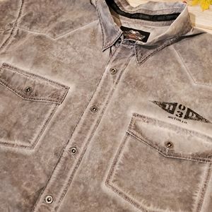 Harley Davidson Short Sleeve Snap Front Shirt 3XL